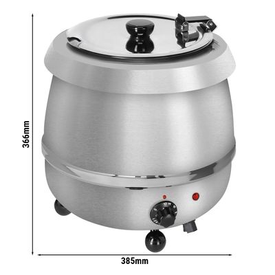 Calentador de sopa - 9 litros - acero inoxidable