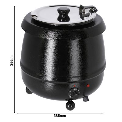 Soep kettle - 9 liters - black