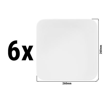 (6 pieces) Seltmann Weiden - Plate flat square - 26 x 26 cm