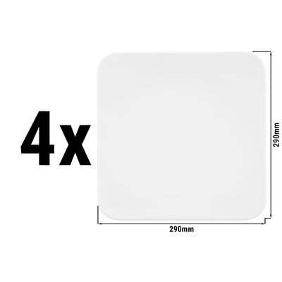 (4 pieces) Seltmann Weiden - Plate flat square - 29 x 29 cm