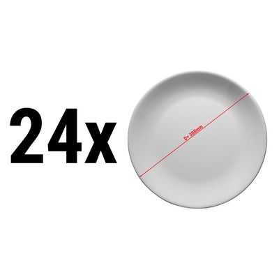 (24 komada) ENTity - Plitki tanjur - Tanjur za pizzu - Ø 30 cm 