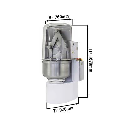 Pekarski stroj za miješenje tijesta - 175 litara / 100 kg - 2 brzine - Sa produženim rukama