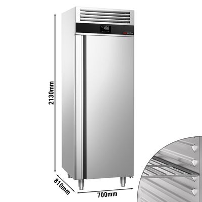 Congelador - 0,7 x 0,81 m - 700 litros - con 1 puerta de acero inoxidable