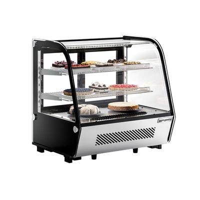 Tisch-Kühlvitrine - 120 Liter - 690mm - rund - mit 2 Ablagen
