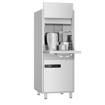 Doppelwandige Topfspülmaschine - Digital - 12,2 kW - mit Reiniger & Klarspülerpumpe