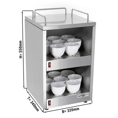 Cup warmer - with 2 shelves