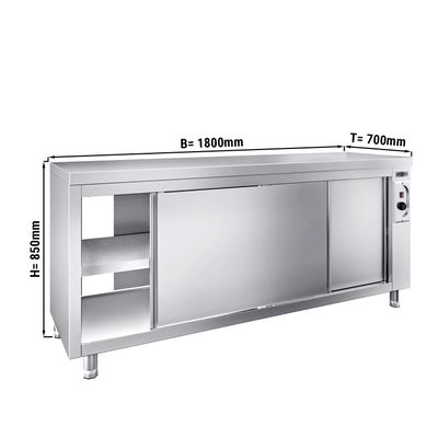 Heating cabinet PREMIUM – 1,8 m - with hatch