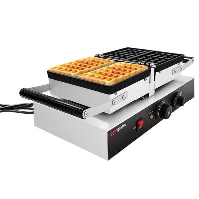 Waffeleisen - Einzeln - Manuell - 1,6 kW - Form: 2 Brüsseler Waffeln - mit 180° drehbarer Backfläche
