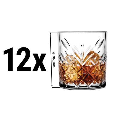 (12 Pieces)  Whiskey glass - TIMELESS - 345 ml	