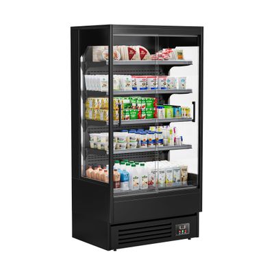 Wandkühlregal mit Schiebetüren - 1002mm - 440 Liter - mit LED Beleuchtung & 4 Ablagen