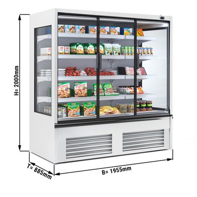 Estante de refrigeración de pared blanco - 1,96 x 0,88 m - con 4 estantes