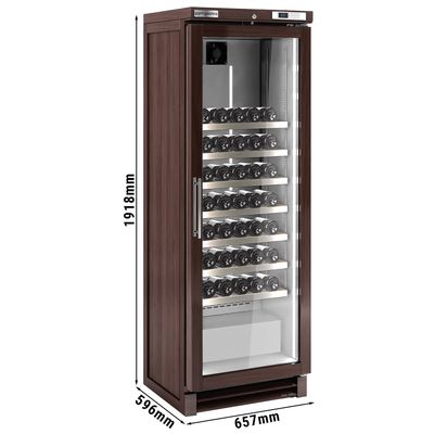 Холодильник винний 350 літрів - з 1 скляними дверима 