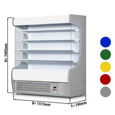 Пристенная холодильная горка - 1515мм - Со светодиодным освещением LED  - 4 Полками