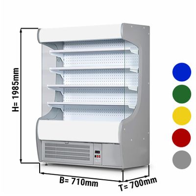 Пристінний холодильний стелаж - 0,71 х 0,7 м - з 4-ма полицями