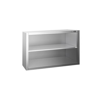 Edelstahl Wandhängeschrank PREMIUM - 800x400mm - ohne Flügeltür - 650mm hoch