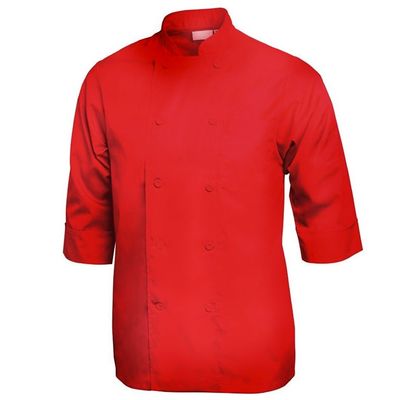 Chef jacket Red (3/4 sleeves), unisex, small