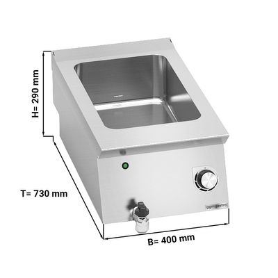 Vattenbad elektriska - 1x GN1/1 (1,2 kW)