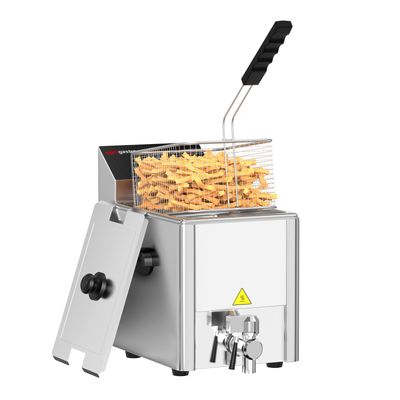Elektro Fritteuse - 8 Liter - 3,25 kW - mit Ablasshahn
