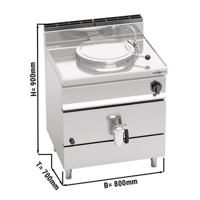 Plinski uređaj za kuhanje vode / juhe - 55 l (15,5 kW) - direktno grijanje