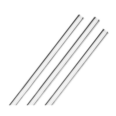 (6 pieces) Glass drinking straws - 15 cm - straight - incl. nylon cleaning brush	