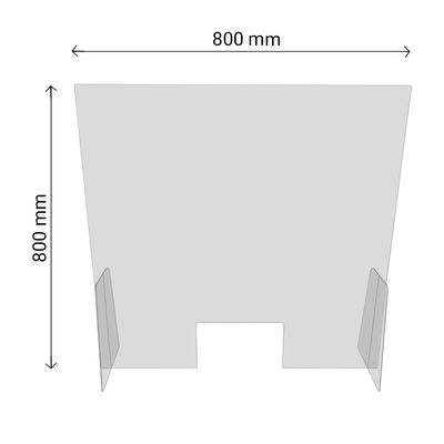 Plexiglasskiva - 80 x 80 cm - med lucka