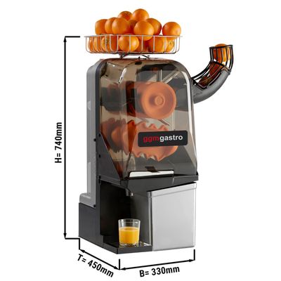 Exprimidor de naranjas eléctrico - plateado - alimentación manual