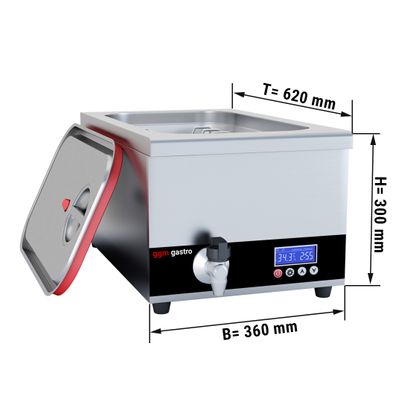 Sous-Vide Pişirici - 24 Litre-700 Watt- Tahliye musluklu & Kapaklı