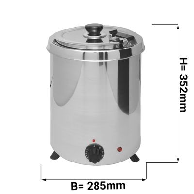 Soepwarmer - 5 liter - Roestvrij staal