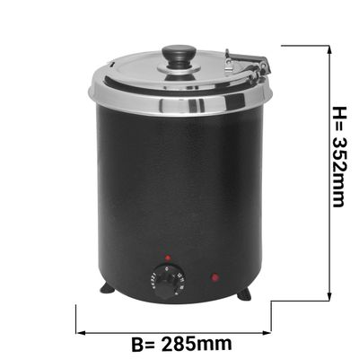 Soup warmer - 5 liters - black