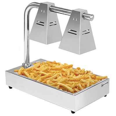 Speisenwärmer - 600 Watt - mit 2 Wärmelampen - für GN 1/1