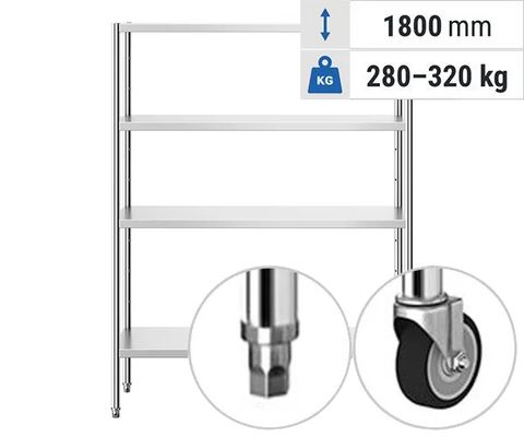 Hyllor i rostfritt stål ERP