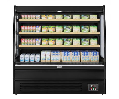 Wall-mounted refrigerated shelves - open - round & angular