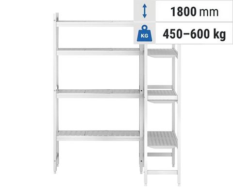 Regalsystem CASSIAN - Aluminium/Kunststoff
