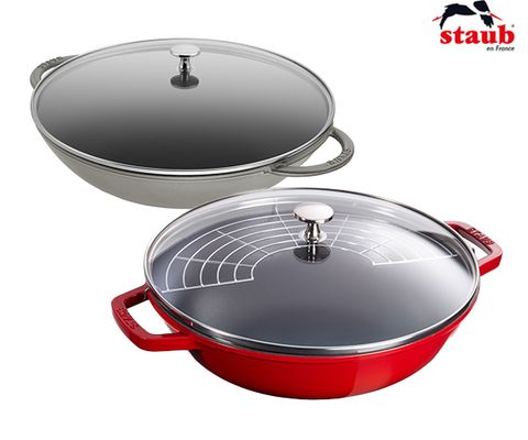 Woks with glass lid
