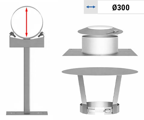 Ø 300 - Zubehör Lüftungssysteme einwandig 