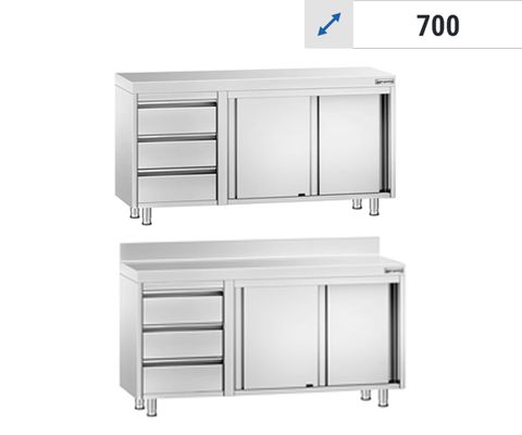 Armoires de travail avec tiroirs – profondeur 700 mm
