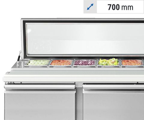 Saladettes with glass lid