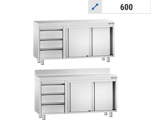 Armoires de travail avec tiroirs – profondeur 600 mm
