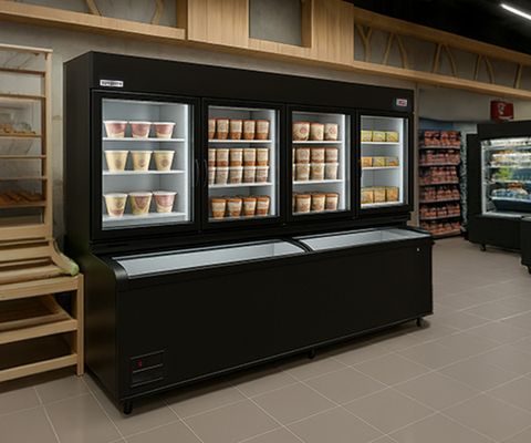 Congelatori murali espositivi con isole congelatore - DIMA