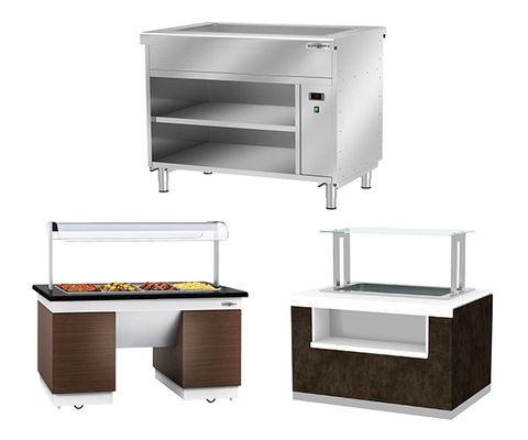 Buffet counters with bain-marie