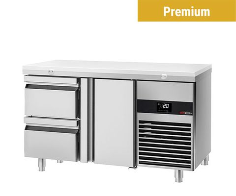 طاولات تبريد مع لوح تقطيع أبيض