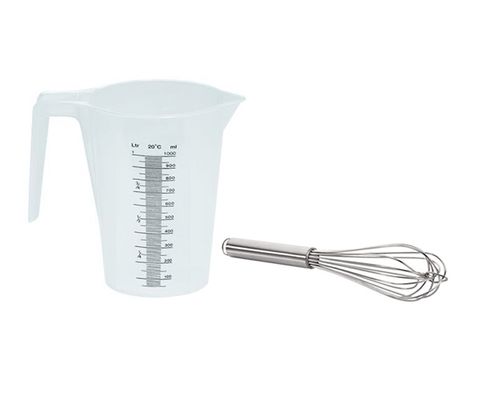 Rührschüsseln, Messbecher & Schneebesen