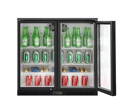 Barové ledničky se skleněnými křídlovými dveřmi