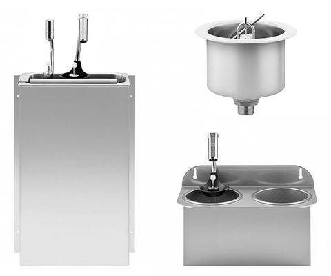 حوض لتنظيف مغارف/كؤوس الآيس كريم