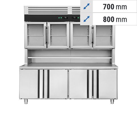 Chladicí stůl s přístěnným regálem