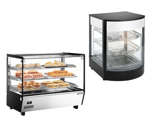 Warming display cases & dumpling steamers