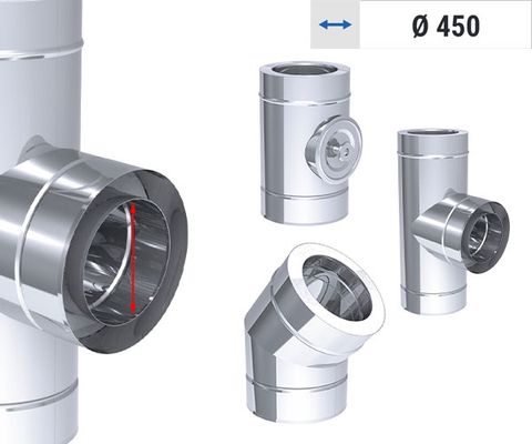 Interior Ø 450 - Double-walled ventilation pipes