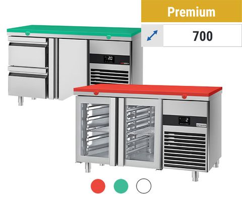 طاولات تبريد /تجميد مع ألواح تقطيع