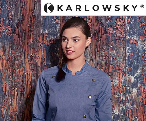 KARLOWSKY | chef's jacket denim style vintage blue