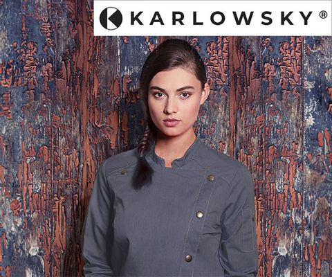 KARLOWSKY | Chef's jacket denim style vintage black